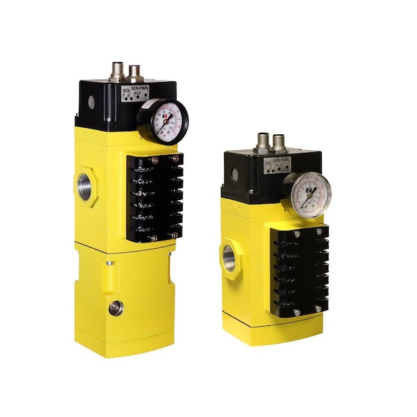 Ross Controls M35 Series without Soft Start, 3/4 NPT 24 V DC, External Monitoring, AA Pinout, Gauge M35X50NAEXAAGA - main